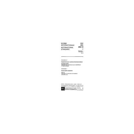 IEC 60268-12 Amd.1 Ed. 2.0 b:1991