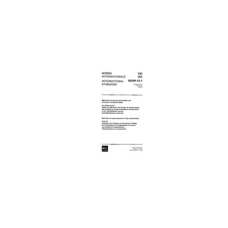 IEC 60244-12-1 Ed. 1.0 b:1989