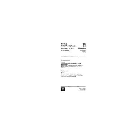 IEC 60839-2-3 Ed. 1.0 b:1987