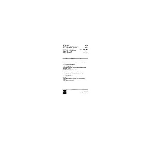 IEC 60418-4A Ed. 1.0 b:1980