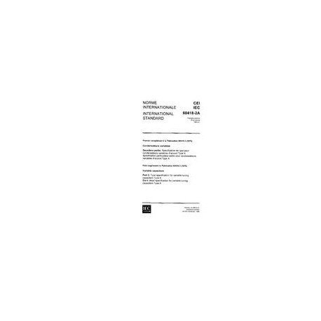 IEC 60418-2A Ed. 1.0 b:1980