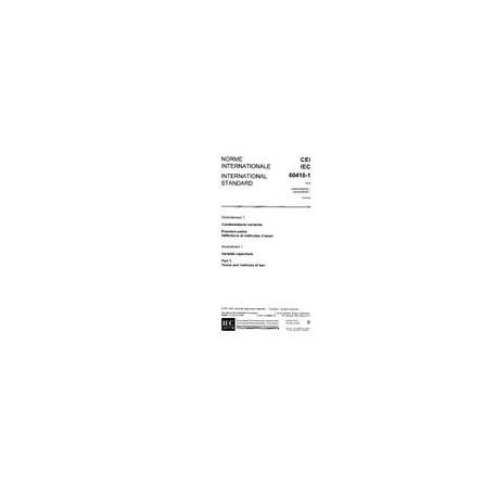 IEC 60418-1 Amd.1 Ed. 1.0 b:1976