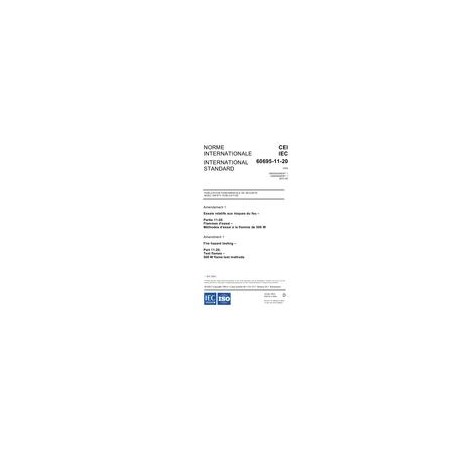 IEC 60695-11-20 Amd.1 Ed. 1.0 b:2003