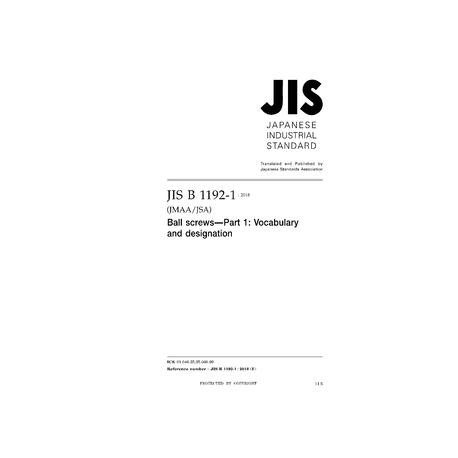 JIS B 1192-1:2018