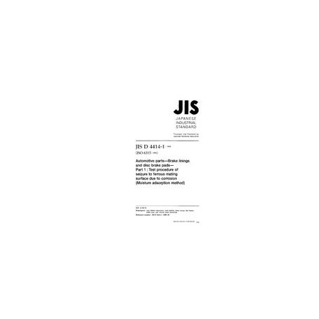 JIS D 4414-1:1998