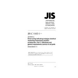 JIS C 1102-1:2007/AMENDMENT 1:2011