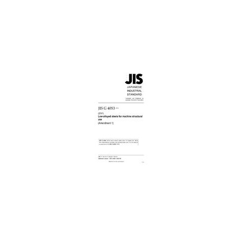 JIS G 4053:2016/AMENDMENT 1:2018