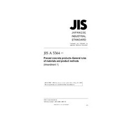 JIS A 5364:2004/AMENDMENT 1:2007