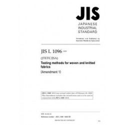 JIS L 1096:2010/AMENDMENT 1:2020