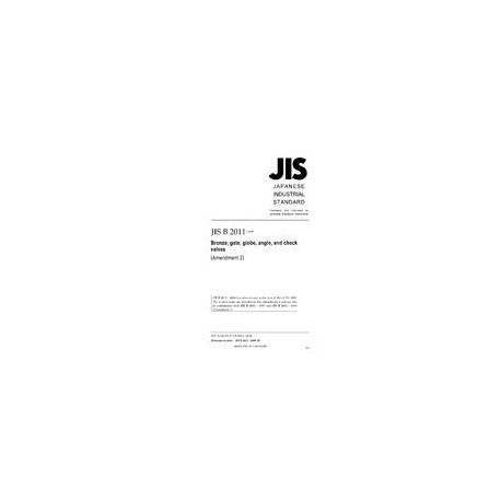 JIS B 2011:2003/AMENDMENT 2:2009