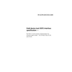 BS PD CLC/TR 62453-503-2:2009