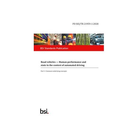 BS PD ISO/TR 21959-1:2020